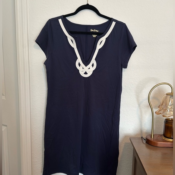 Lilly Pulitzer Brewster T-Shirt Dress in True Navy - Picture 3 of 6